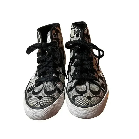 COACH POPPY-chan high tops size 5 - Picture 1 of 6